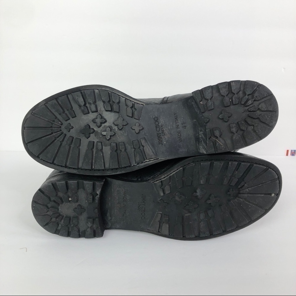 Jimmy Choo Youth Black Leather Biker Boots - Picture 11 of 11